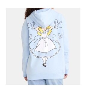 Disney Alice in Wonderland Women's Hoodie, Size Small (4-6), Relaxed‎ Fit, Blue
